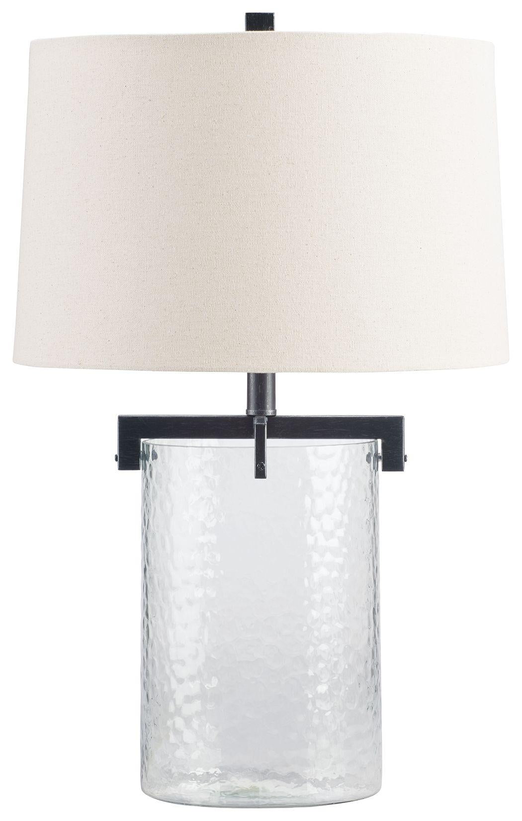 Ashley Fentonley Glass Table Lamp (1/CN) – Clear/Antique Black