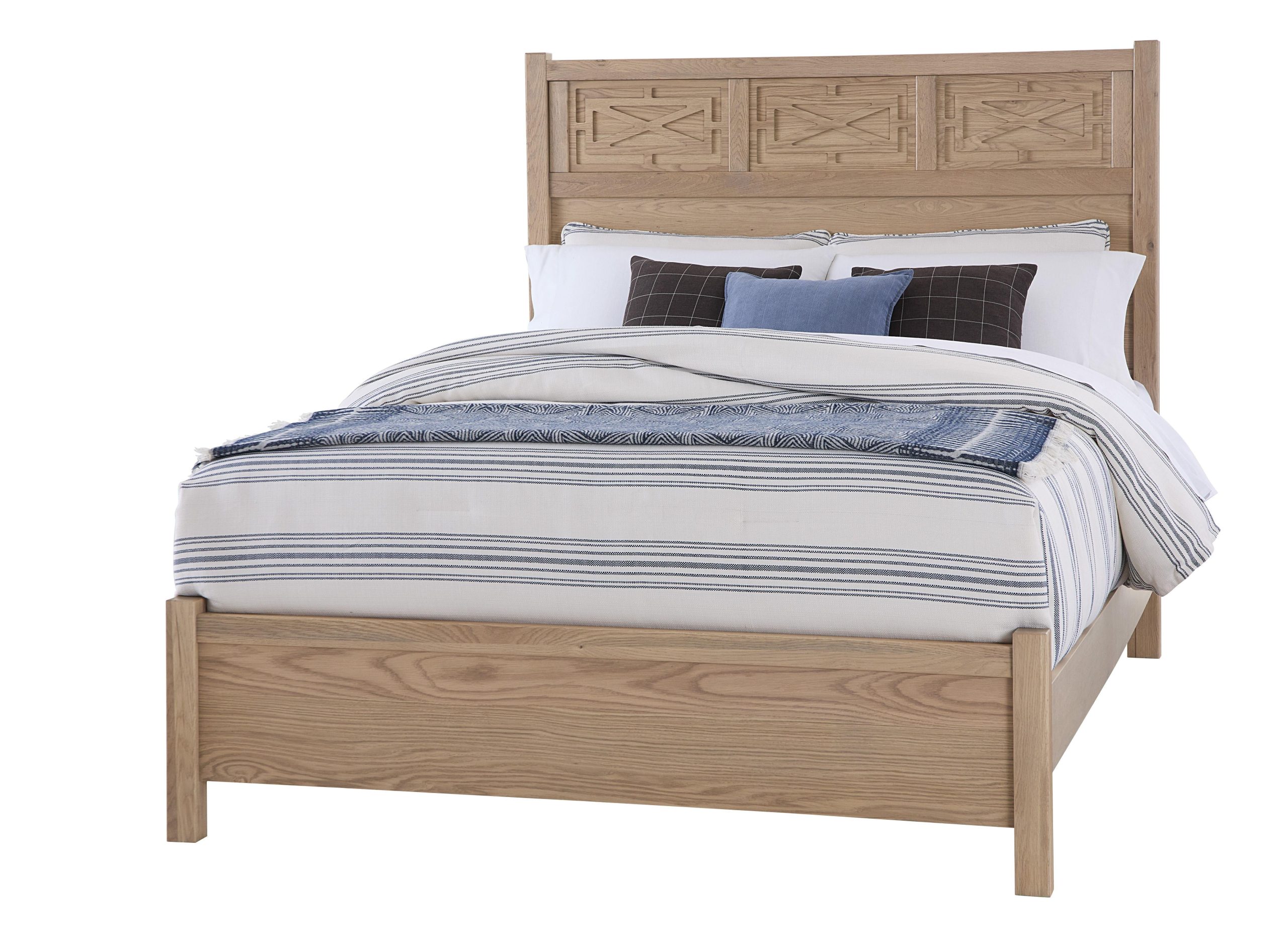 Vaughan-Bassett Tide & Timber – King – Fretwork Panel Bed – Clear Oak