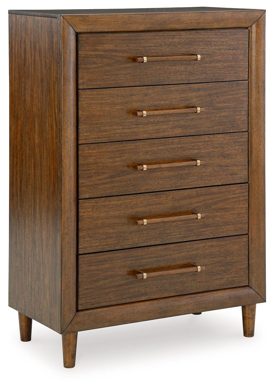 Ashley Lyncott Five Drawer Chest – Brown