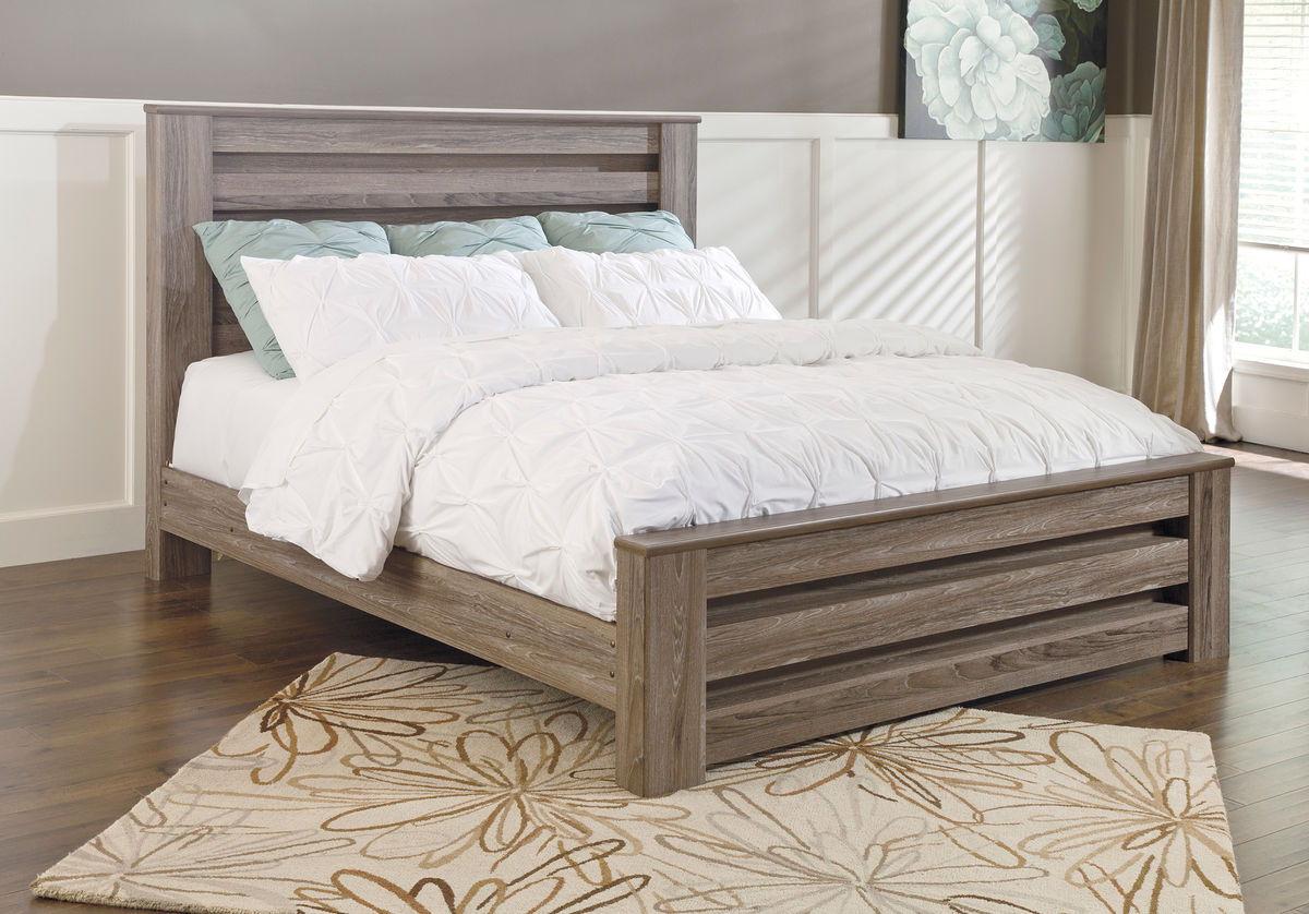 Ashley Zelen – Warm Gray – King Panel Bed