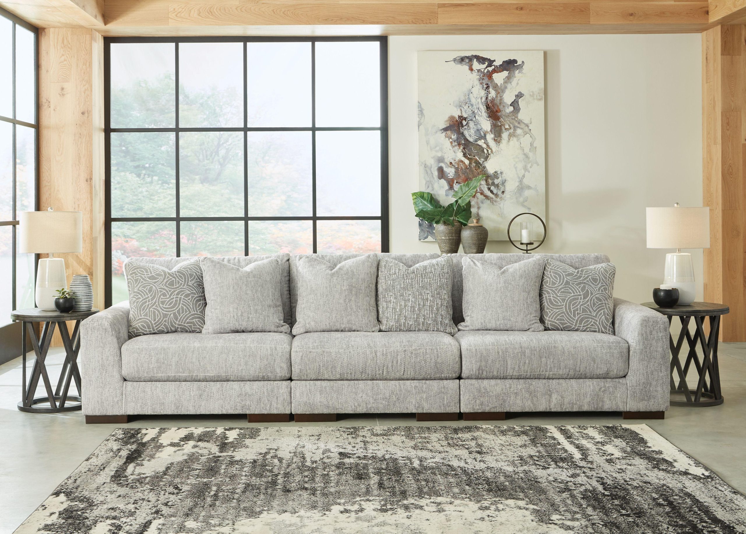 Ashley Regent Park – Pewter – Sofa 3 Pc Sectional