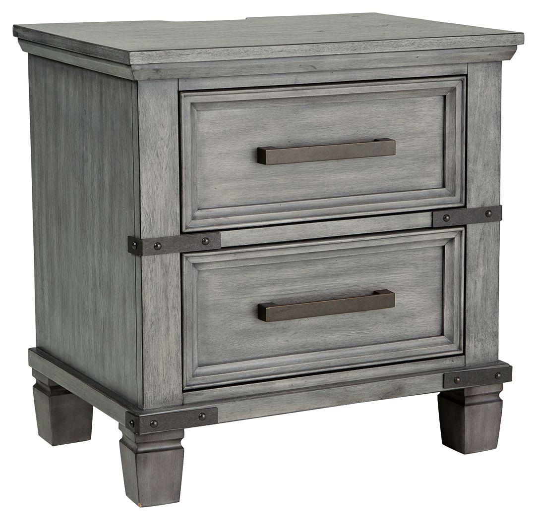 Ashley Russelyn Two Drawer Night Stand – Gray