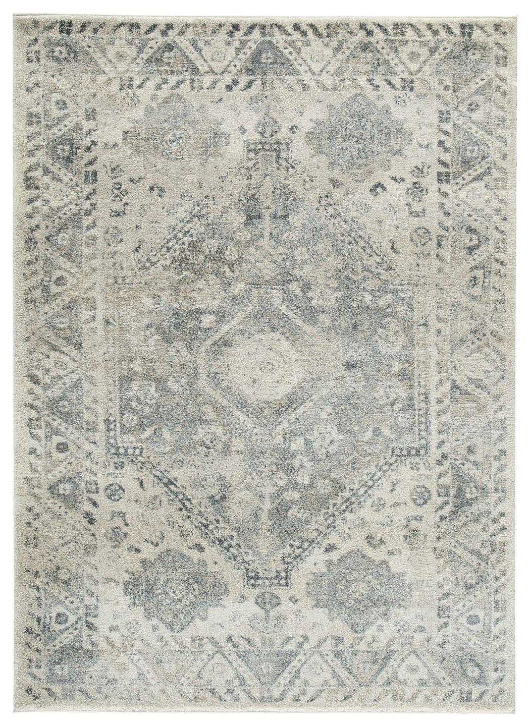 Ashley Precia Large Rug – Gray/Cream