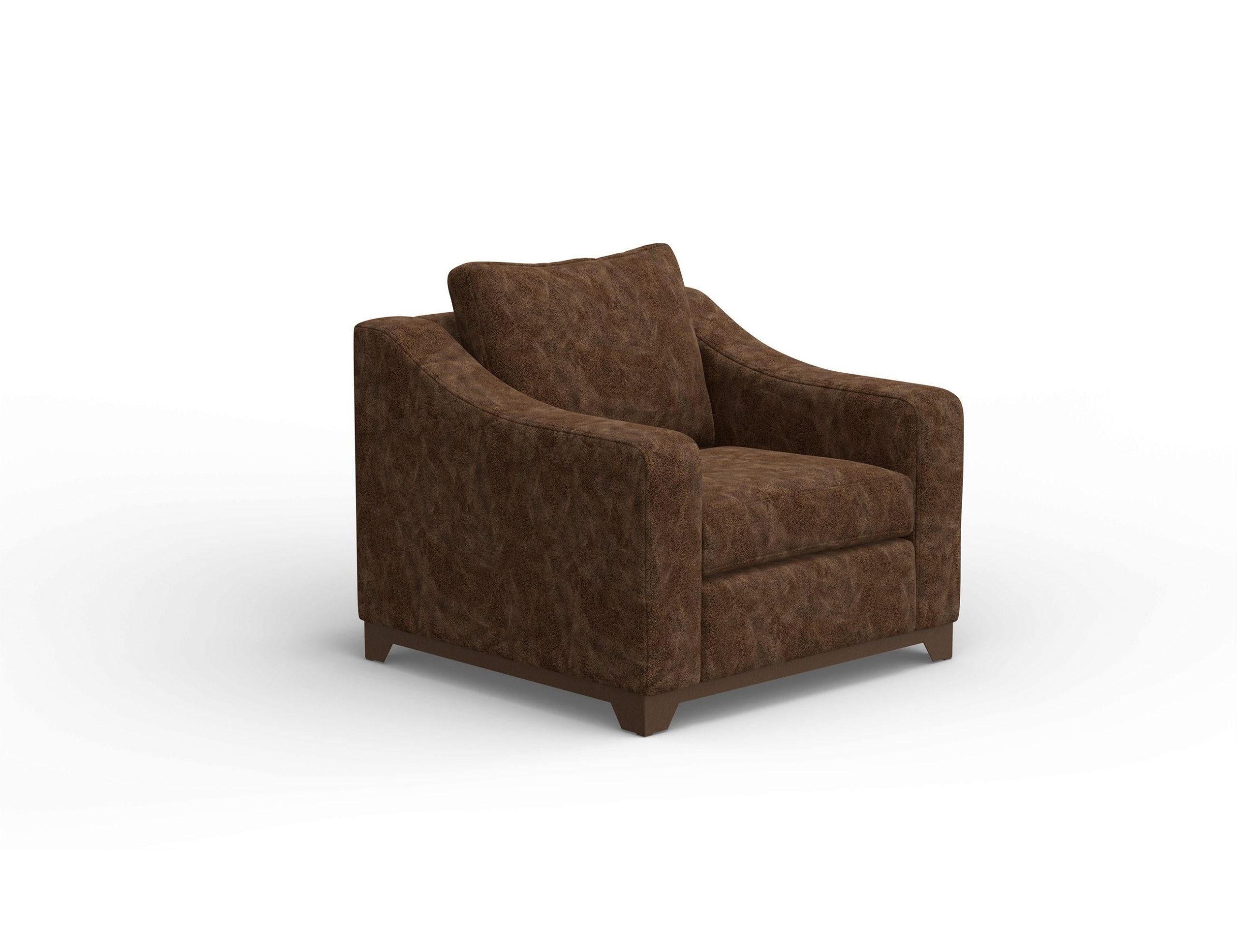 International Furniture Direct Natural Parota – Armchair – Chocolate Brown