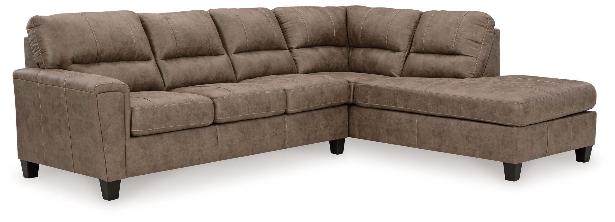 Ashley Navi – Fossil – 2-Piece Sectional Sofa Sleeper With Raf Corner Chaise