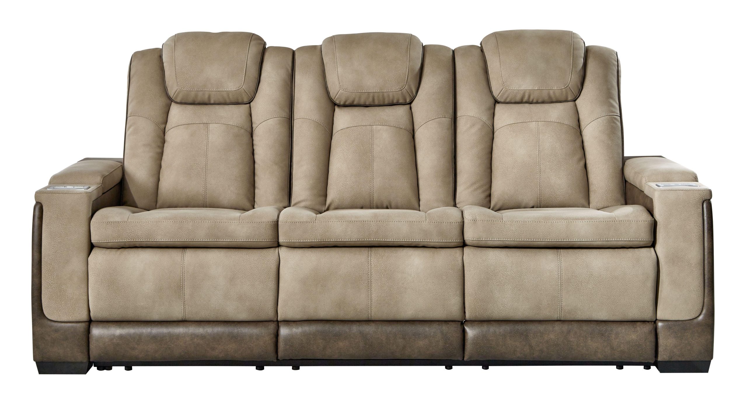 Ashley Next-Gen DuraPella PWR REC Sofa with ADJ Headrest – Sand