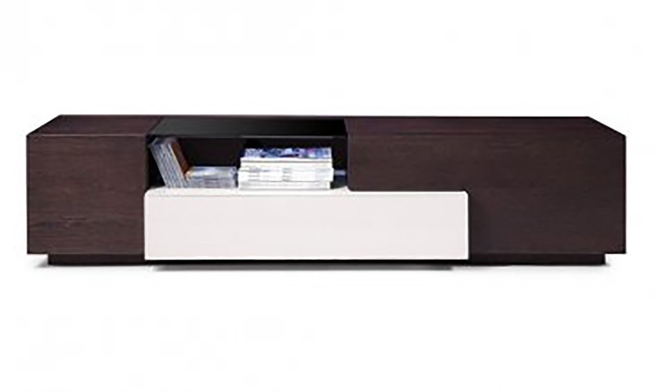 J&M TV015 TV Stand in Brown Oak/Grey Gloss 178731 PROMO