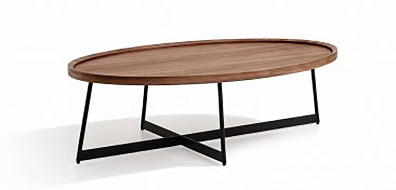 J&M Uptown Coffee Table in Walnut and Black 17787-CT